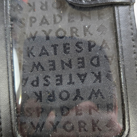 Kate Spade Wellesley Stacy Black Pebbled Leather Wallet Bifold Snap Closure - Picture 7 of 11